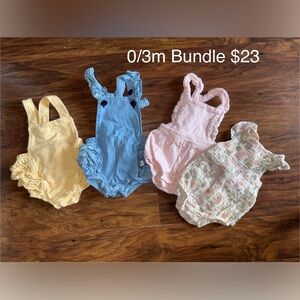 Cat & Jack Ruffle Romper Bundle, Bubble, Sun Suits